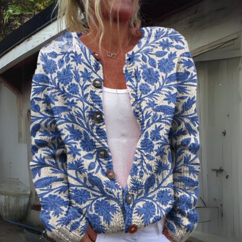 Emila™ | Cardigan chaud à imprimé floral