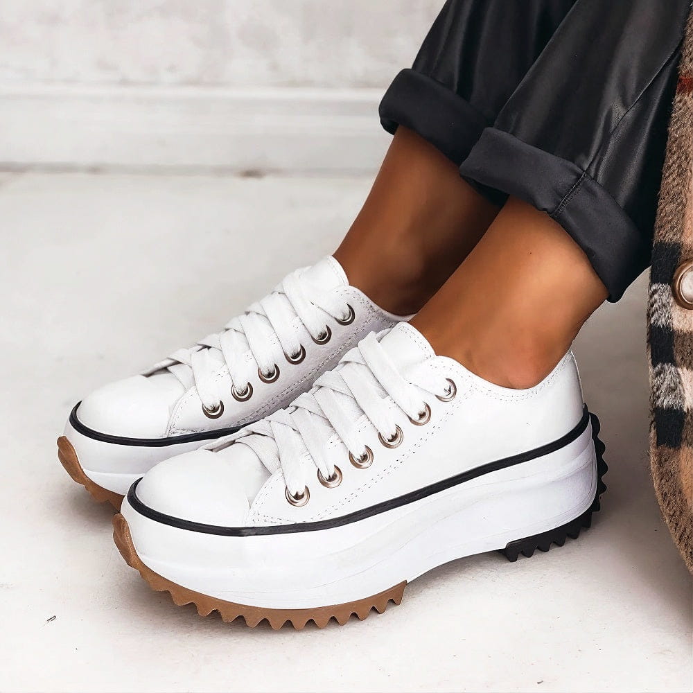 Kayla | Leder Plateau Sneakers