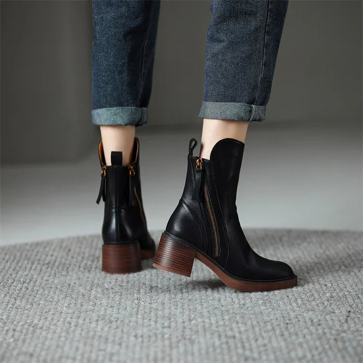 Norah - Bottines en cuir